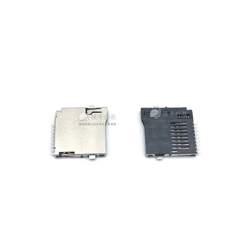 卡座 TF卡座自弹外焊沉板式 MICRO SD卡座 沉板SMT贴片式