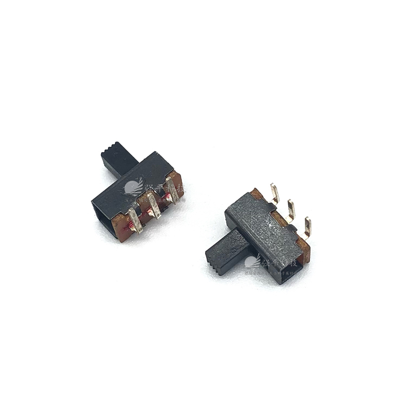 拨动开关 SS12F21G6弯脚 两档三脚上拨微型滑动电源