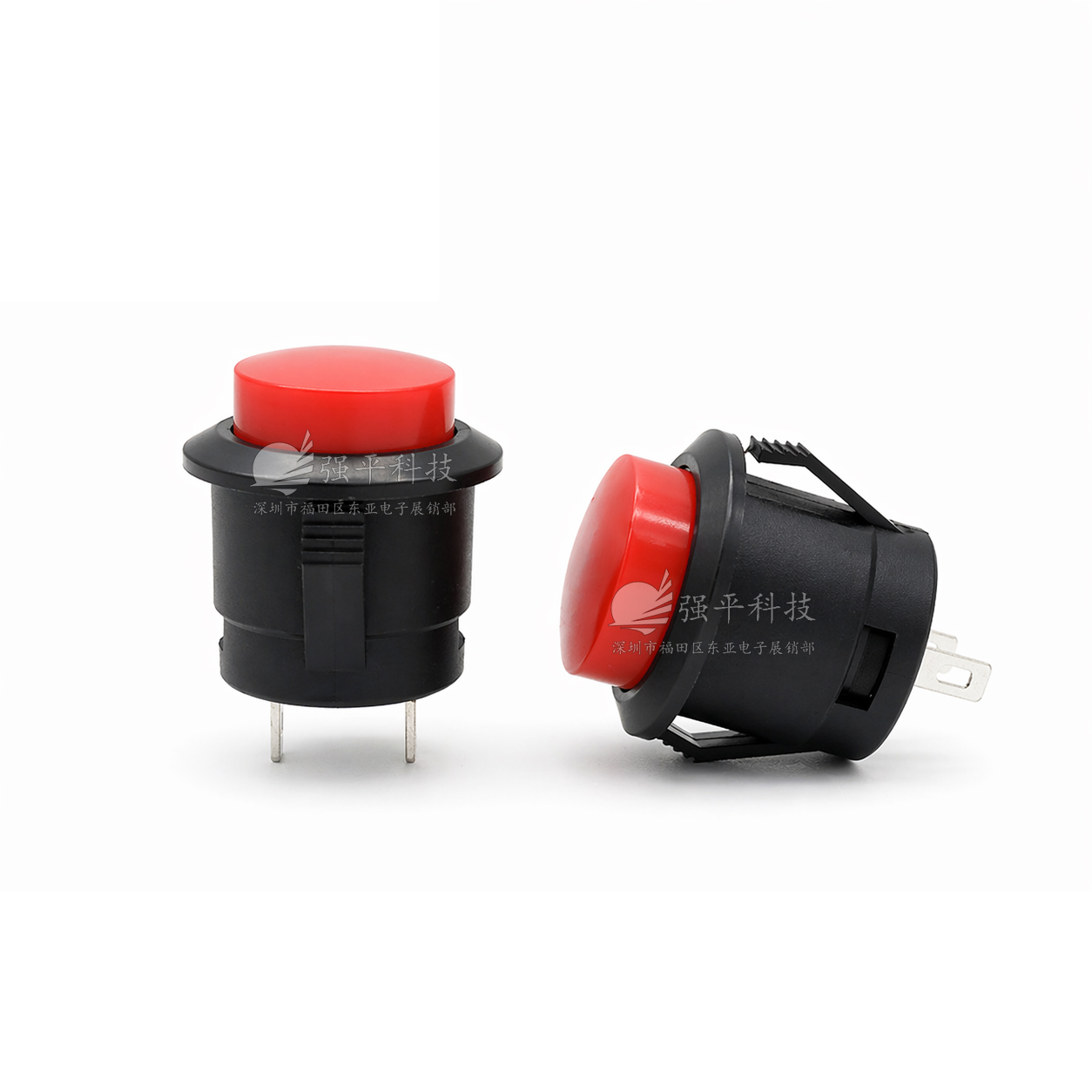 按钮开关 R13-507卡式圆形 按通16mm3A250V无锁点动开关