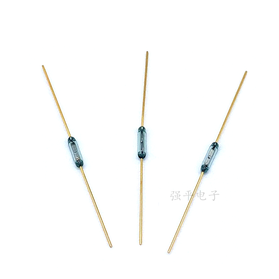 干簧管 MKA-07101 两脚常开1.8x7mm 俄罗斯进口原装 绿管金脚磁控开关