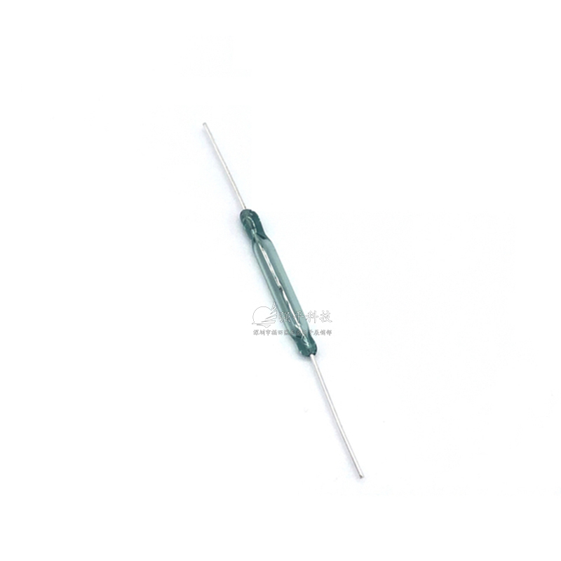 干簧管 4x28mm 两脚常开绿管银脚磁控开关