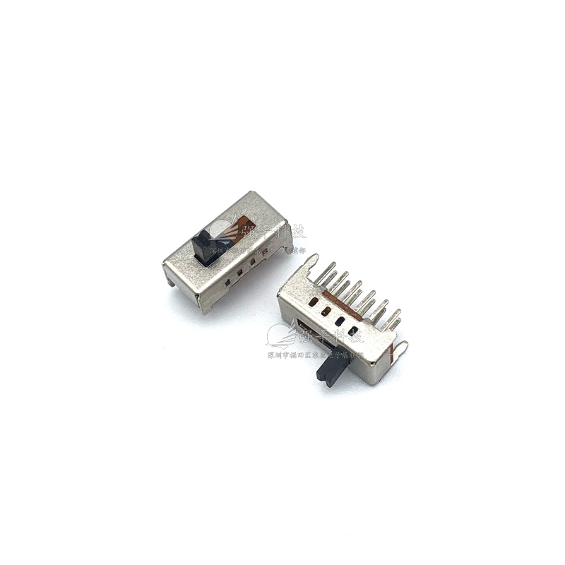 拨动开关 SS24D02G4  四档12脚双排2固定脚 直插 微型滑动电源