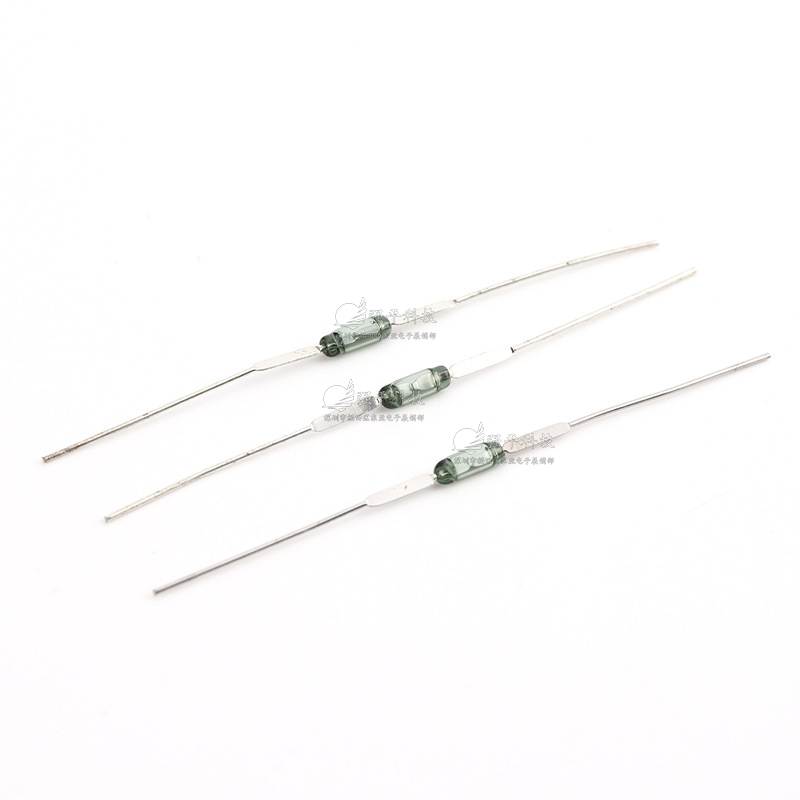 超小型干簧管 RI-80 日本进口原装 1.8x5mm 两脚常开绿管银脚磁控开关