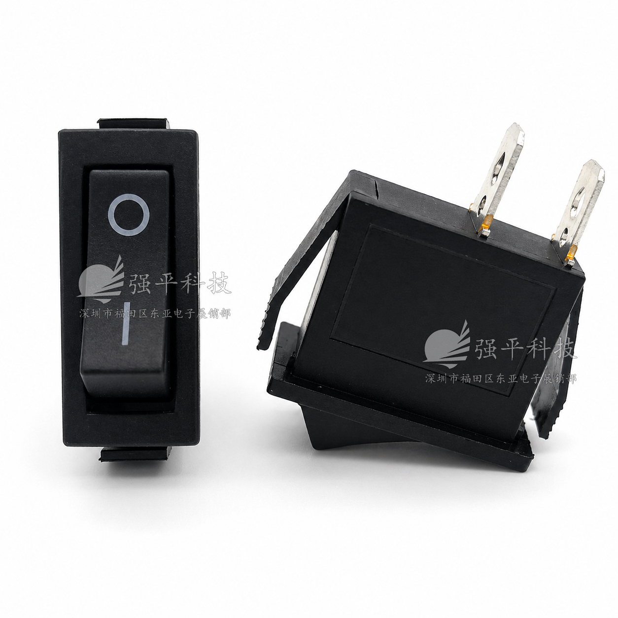 船型开关 KCD3 黑色 2脚2档 16A250V 13.5x31mm 电热锅翘板开关