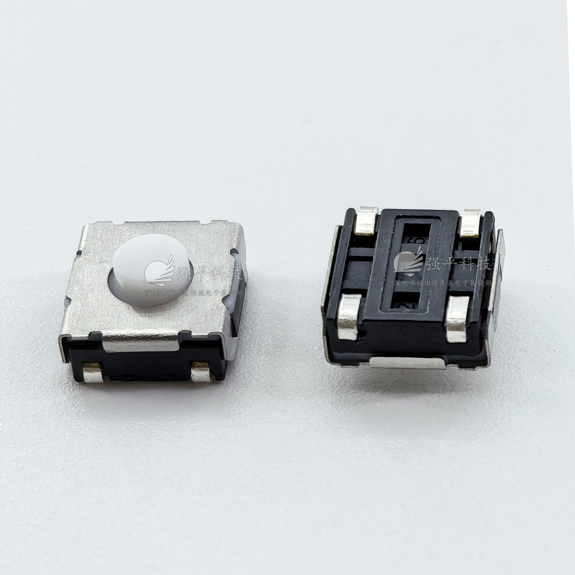 轻触开关 6.2x6.2x3.5mm 包脚静音硅胶头