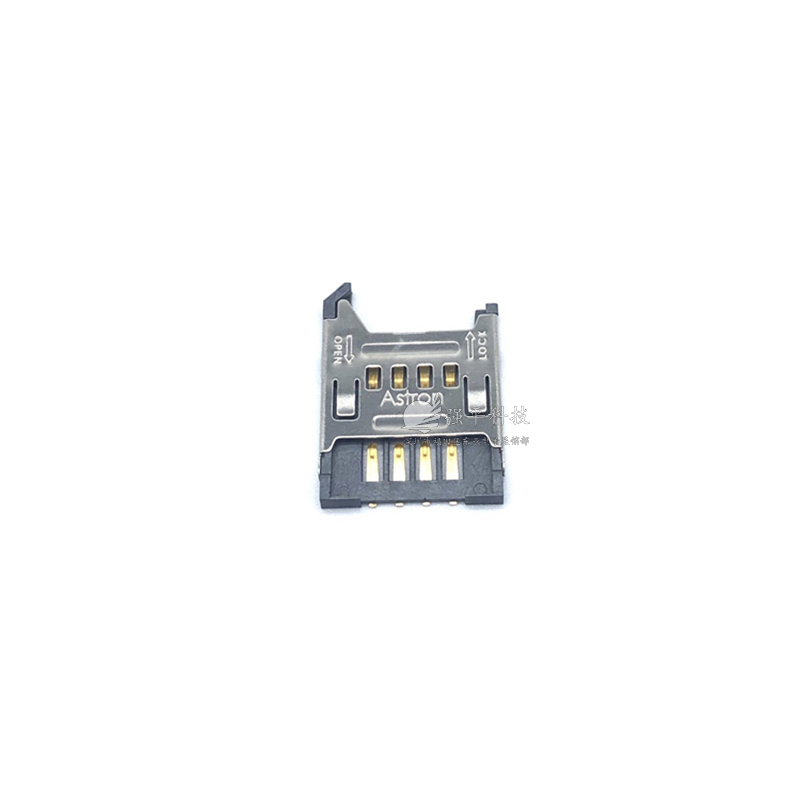 卡座 SIM-KLB-10  卡槽SIM内存卡座 铜端子 LCP耐高温胶体