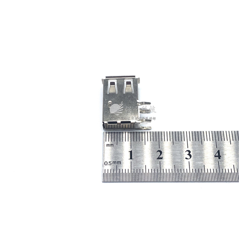 USB连接器 AF长体19.5侧插 卷边白胶铁壳 插座 规格书 4