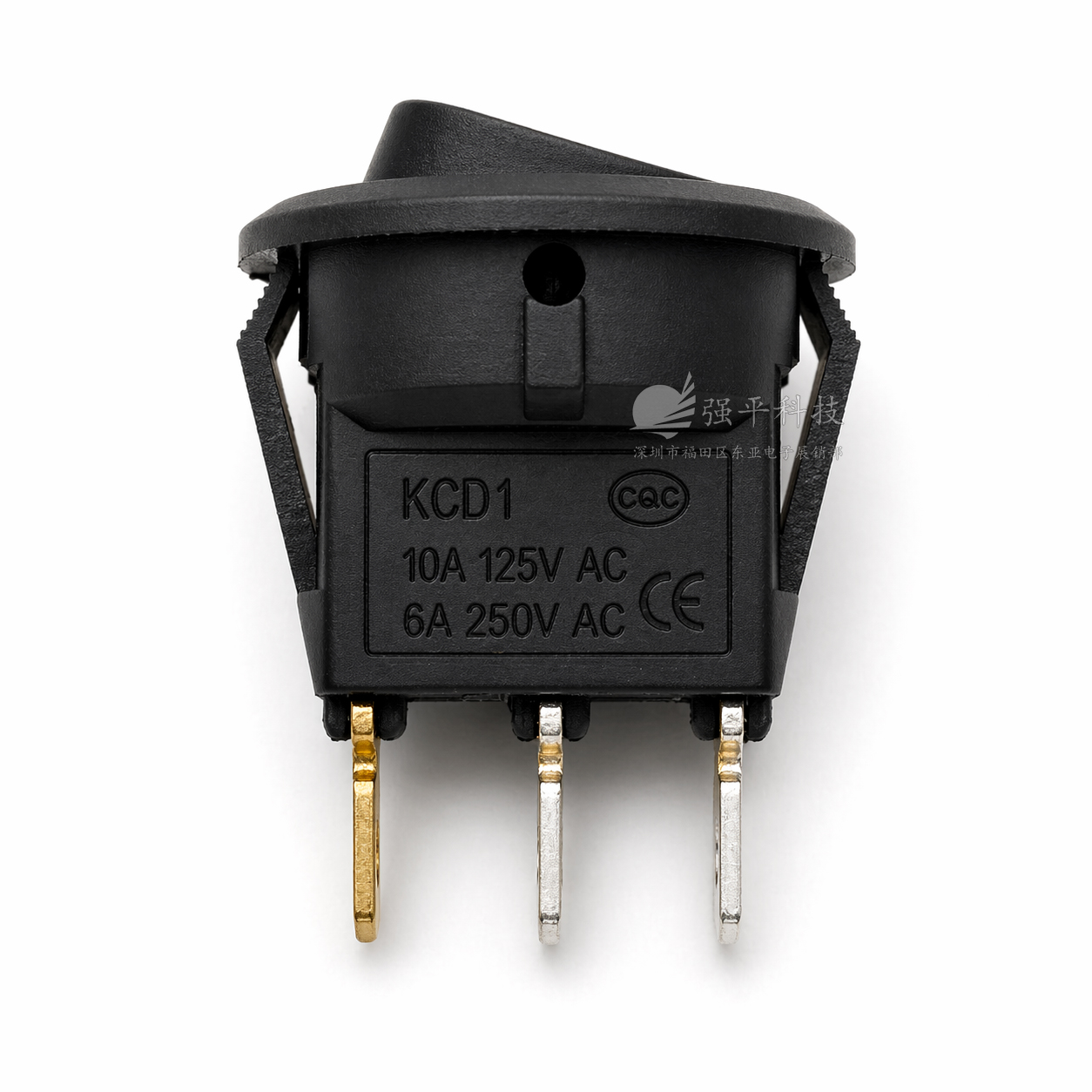 船型开关 KCD1 翘板开关3脚2档圆形猫眼带灯上圆下方12V20A 规格书 4
