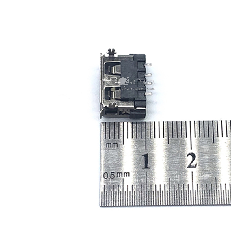 USB连接器 AF10.0前2脚6.8H卷边SMT铁壳黑胶 插座 规格书 2