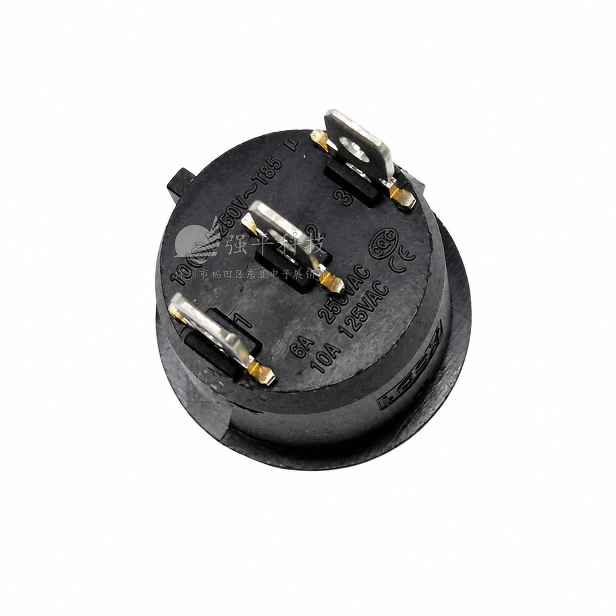 船型开关 KCD1三档圆形  3脚 6A250V 10A125V 23MM 翘板开关 规格书 6