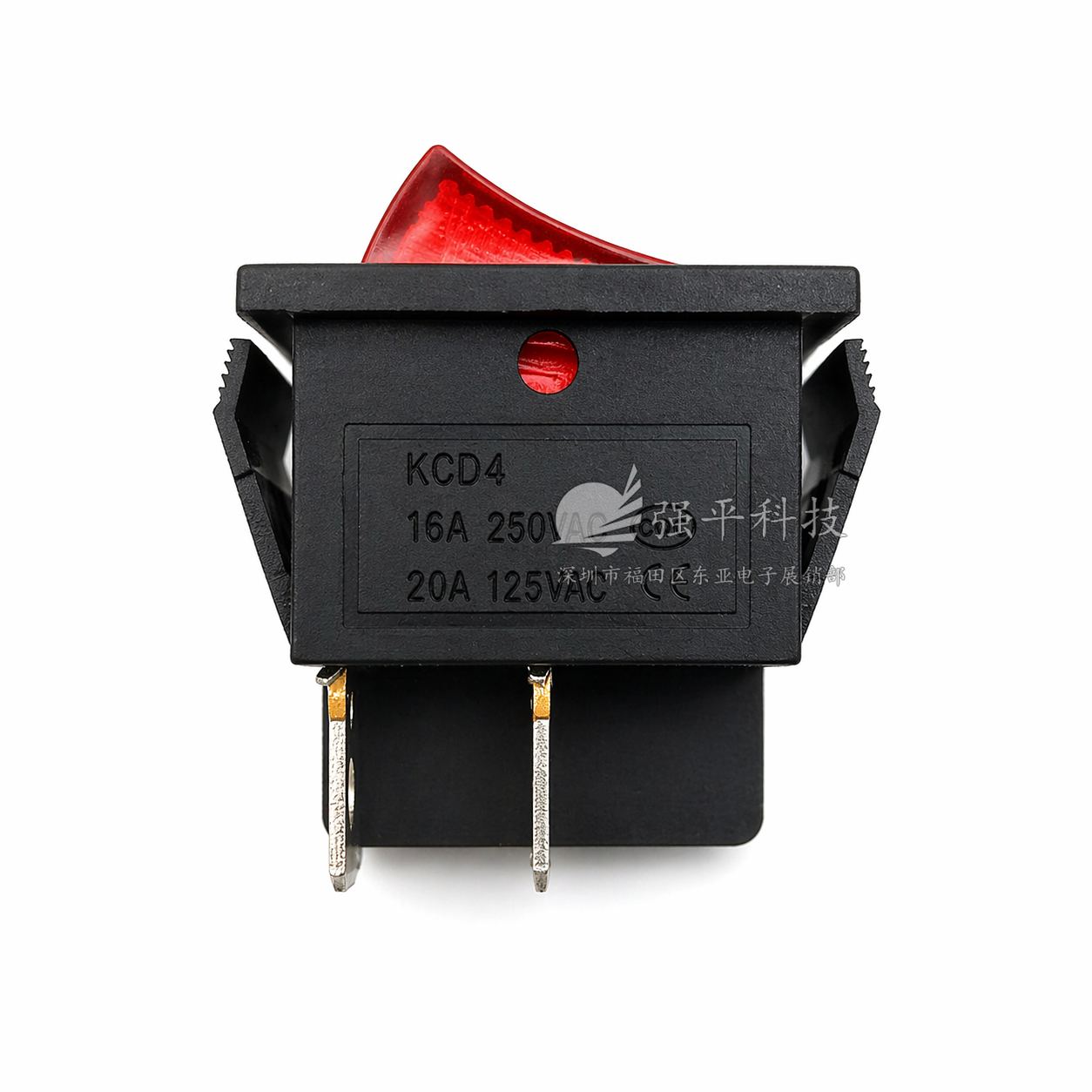 船型开关 KCD4四脚2档带灯 16A250V3125大电流翘板开关 规格书 6
