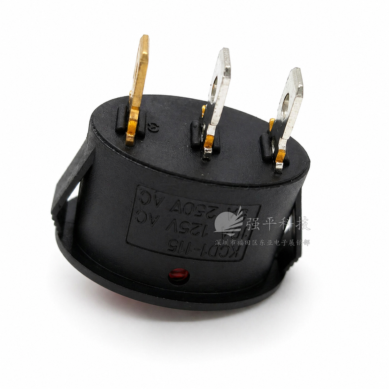 船型开关 KCD1椭圆形 带灯3脚2档 6A250V 10A125V 翘板开关 规格书 7