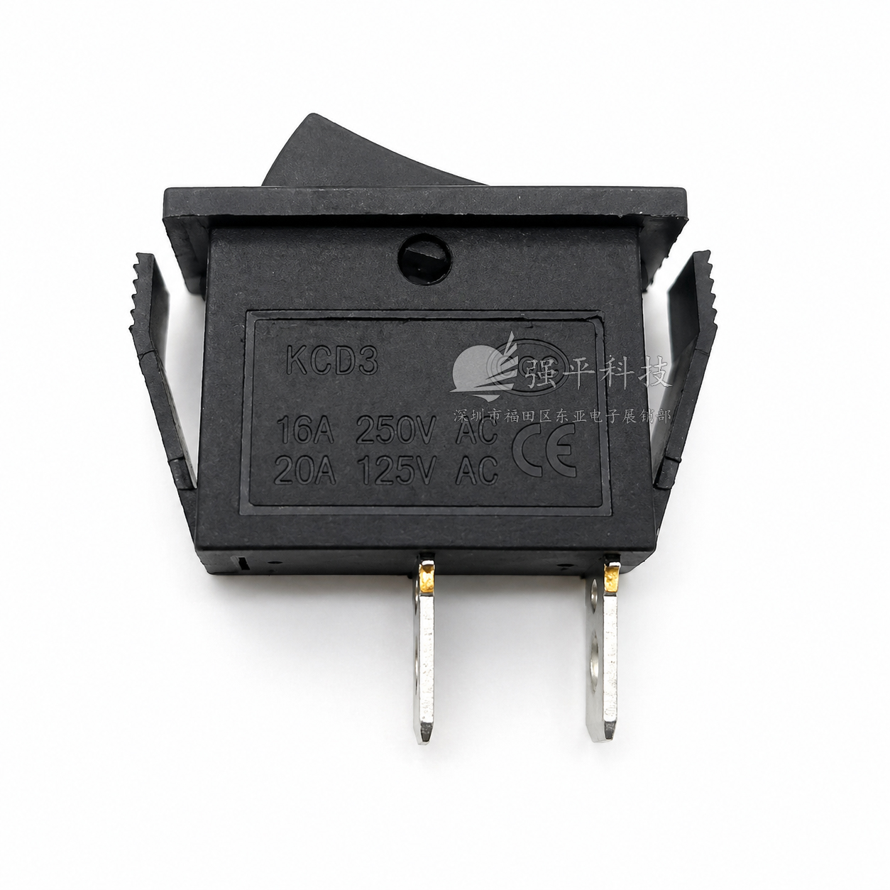 船型开关 KCD3 黑色 2脚2档 16A250V 13.5x31mm 电热锅翘板开关 规格书 6