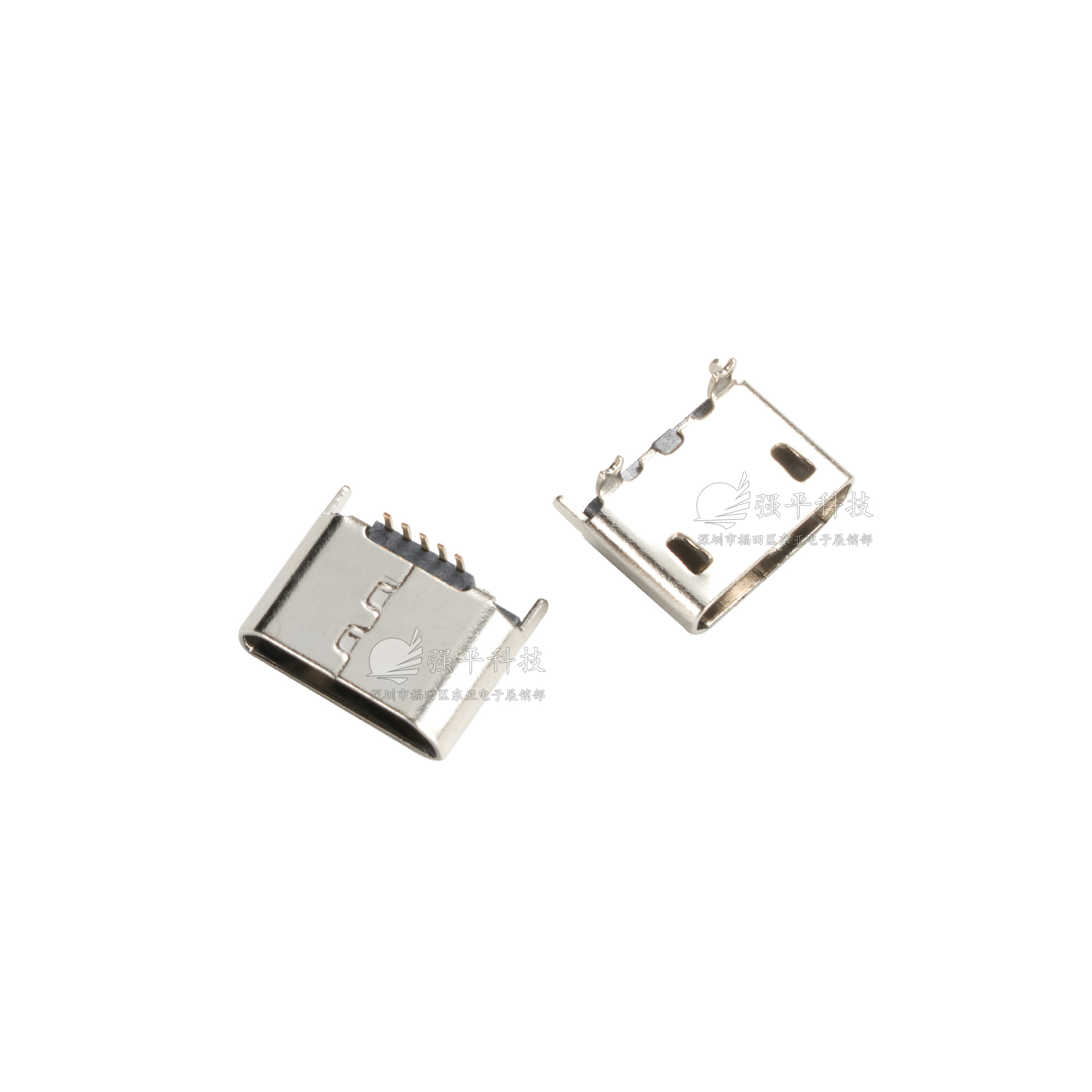 USB连接器 micro立贴母座 180度SMT立式 加盖/贴膜 立式贴板充电口 规格书 1