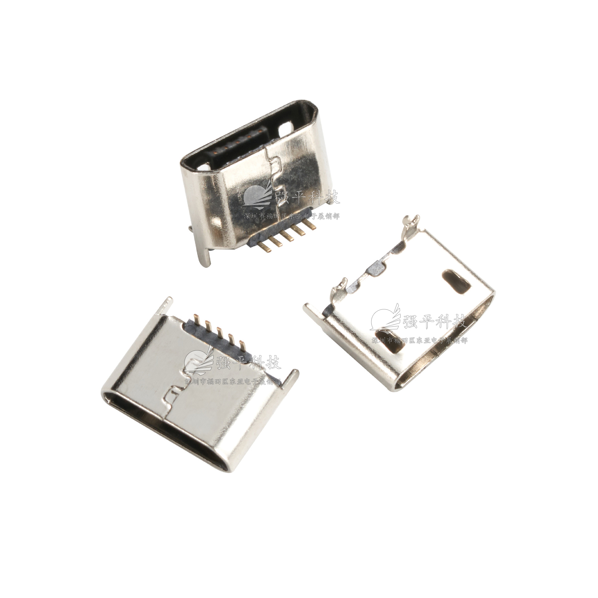 USB连接器 micro立贴母座 180度SMT立式 加盖/贴膜 立式贴板充电口 规格书 2