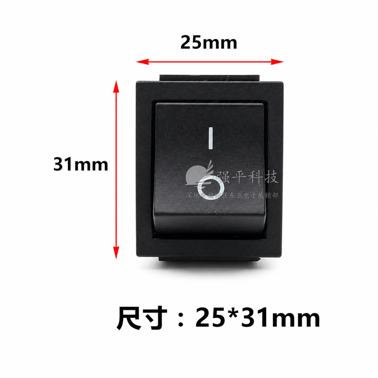 船型开关 KCD4 6脚2档不带灯 16A250V 31x25mm翘板开关双刀双掷 规格书 3