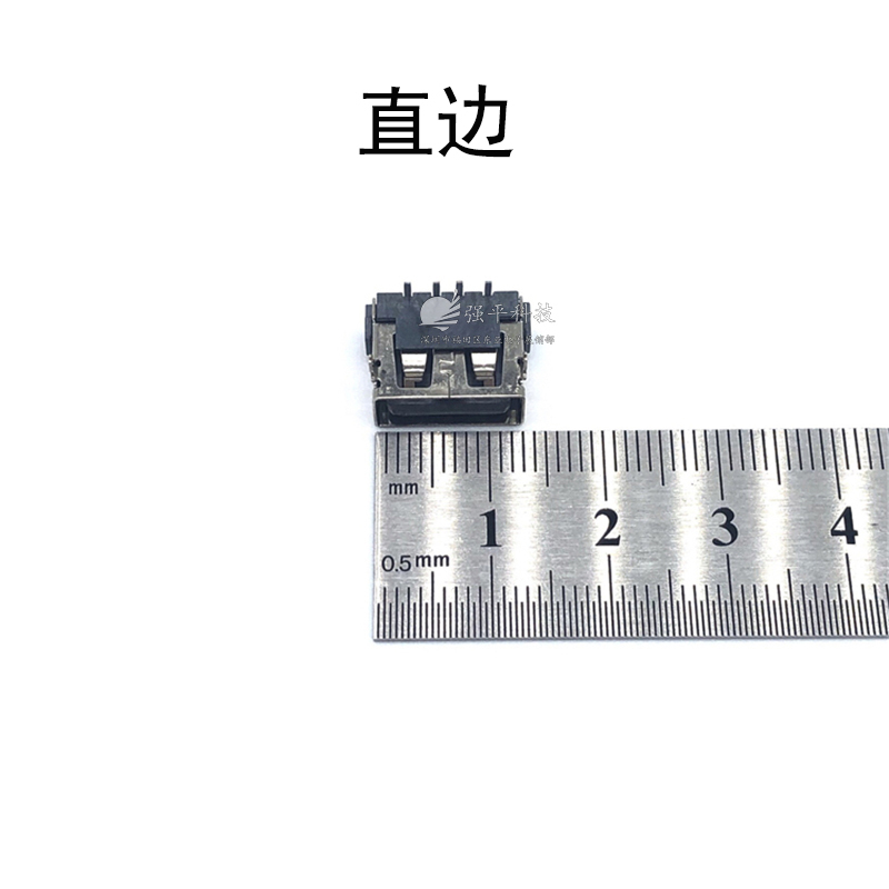 USB连接器 AF10.0前2脚6.3H 卷边/直边DIP铁壳黑胶 插座 规格书 6