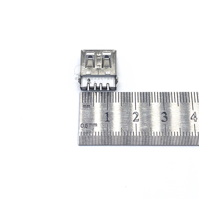 USB连接器 AF沉板180度弯脚直边白胶 插座 规格书 5