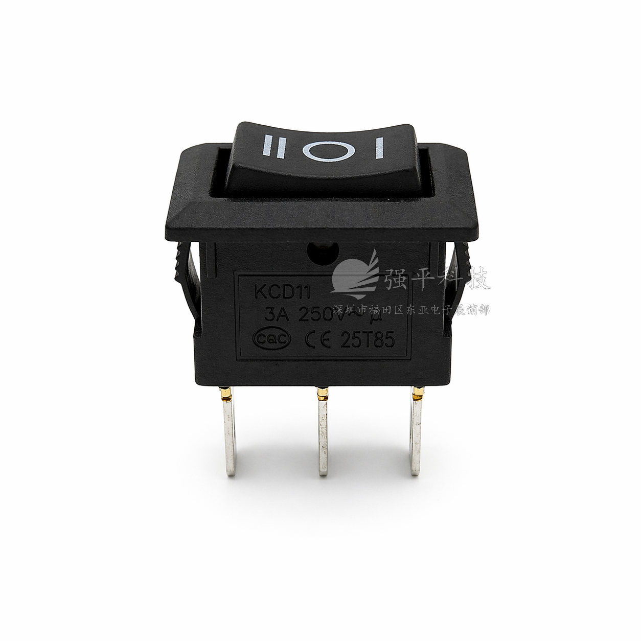 船型开关 KCD11小船形开关 3脚三档1015mm3A250V6A125V小型翘板开关 规格书 2