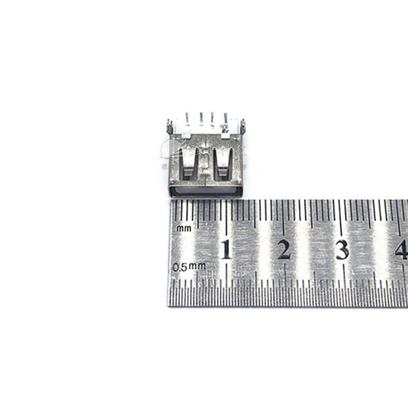 USB连接器 AF沉板180度弯脚直边白胶 插座 规格书 3