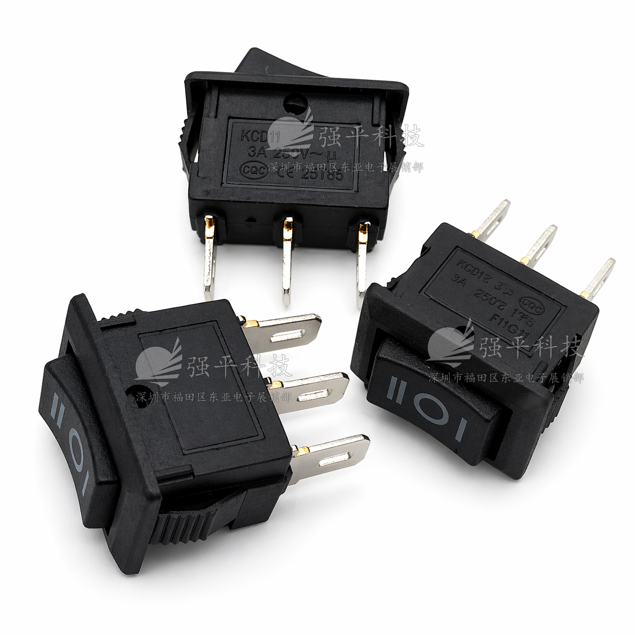 船型开关 KCD11小船形开关 3脚三档1015mm3A250V6A125V小型翘板开关 规格书 5