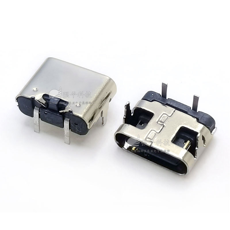USB连接器 Type C母座立式/卧式2pin 插板简易插座直插180度/90度插座 规格书 1