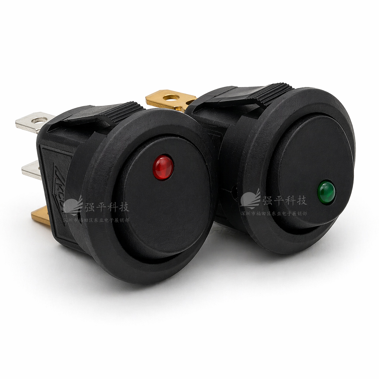 船型开关 KCD1 翘板开关3脚2档圆形猫眼带灯上圆下方12V20A 规格书 2