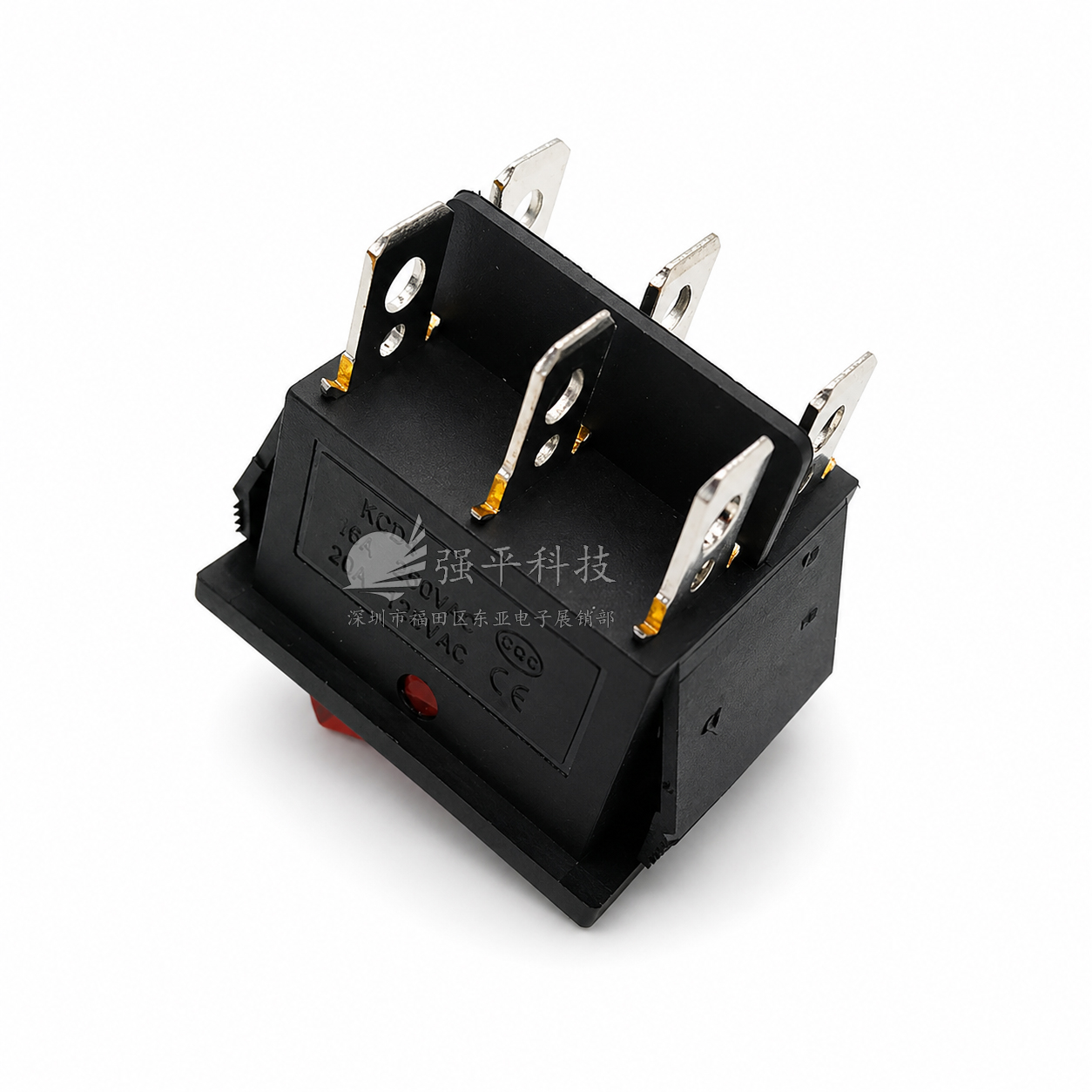 船型开关 KCD4 六脚三档带灯 16A250V 20A125V 31x25mm 大电流 规格书 4