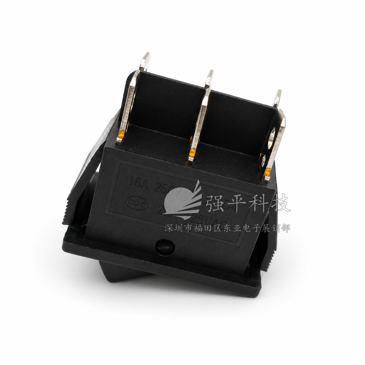 船型开关 KCD4 6脚2档不带灯 16A250V 31x25mm翘板开关双刀双掷 规格书 6