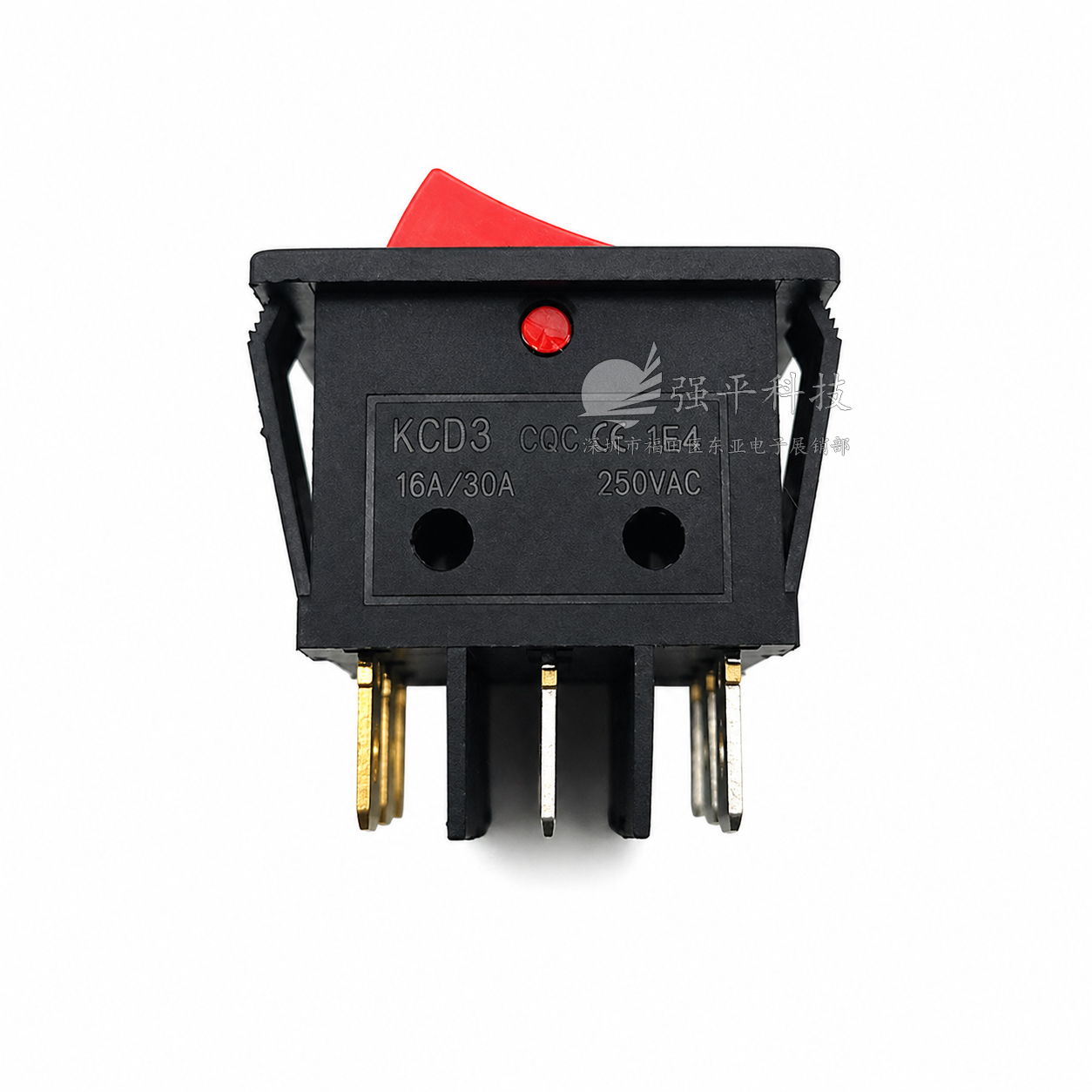 船型开关 KCD3三联 9脚2档 16A/30A250V 带灯 大电流翘板开关 规格书 4