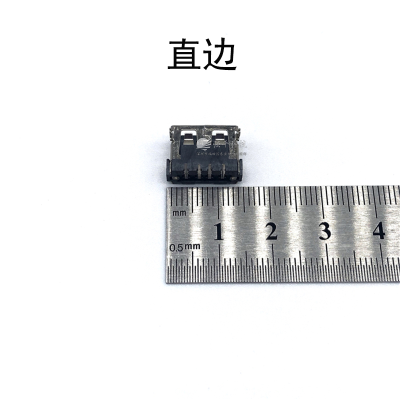 USB连接器 AF10.0前2脚6.3H 卷边/直边DIP铁壳黑胶 插座 规格书 7