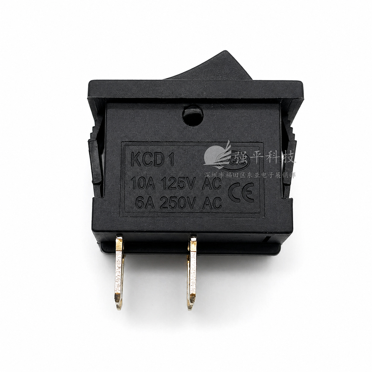 船型开关 KCD1 4脚2档黑色 6A250V 10A125V 15x21mm 翘板开关 规格书 7