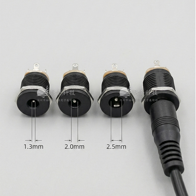 电源插座 DC022A母座 5521卡扣 5525DC022 M螺纹多材质直流 DC插座 规格书 2