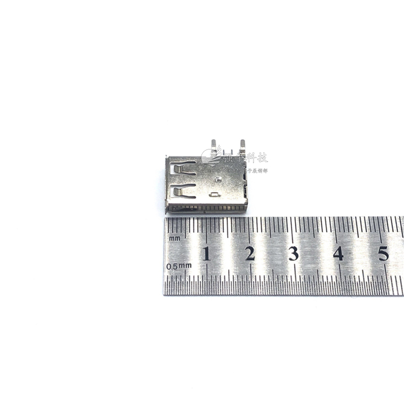 USB连接器 AF长体19.5侧插 卷边白胶铁壳 插座 规格书 3