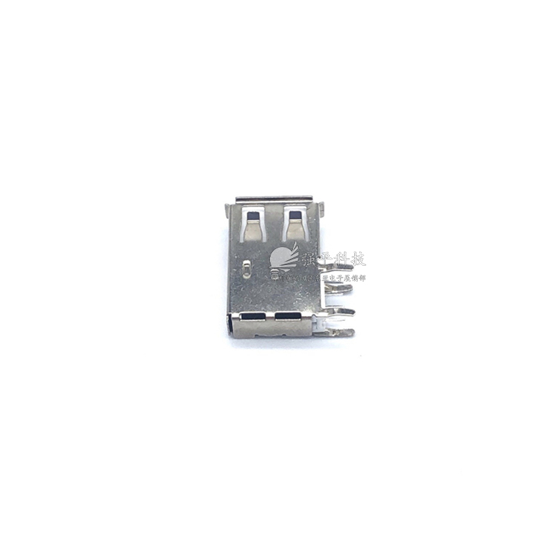 USB连接器 AF长体19.5侧插 卷边白胶铁壳 插座 规格书 1